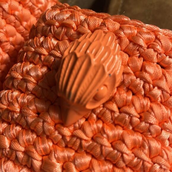 Kurt Geiger London Eagle Crochet Cork Slide Sandals in Orange Size EU40.5-US9.5 - Picture 5 of 5